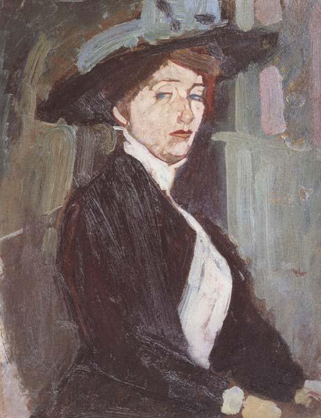 Amedeo Modigliani La femme au chapeau (mk38) oil painting image
